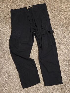 WRANGLER Black Men's Cargo Pants with Utility Pockets